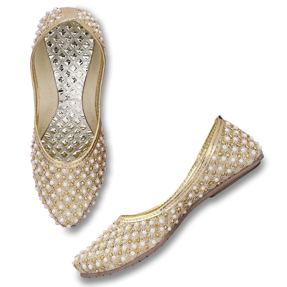 Boho India golden shoes sz 6,5 - 7